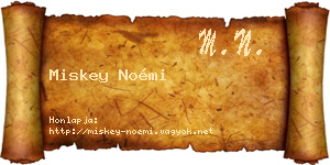 Miskey Noémi névjegykártya